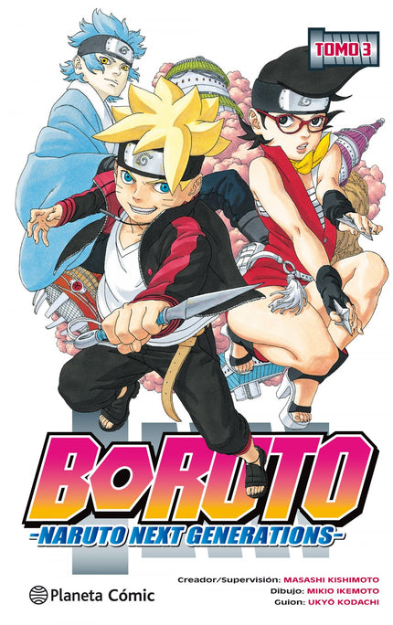 Libro Boruto 3: Naruto y sus aliados tienen a Momoshiki bajo control hasta que éste se transforma en un ser más poderoso. Naruto y Sasuke tendrán que trabajar en equipo si quieren tener alguna posibilidad de superar a un rival tan feroz, ¿pero acaso no será Boruto quien posee la clave de la victoria?