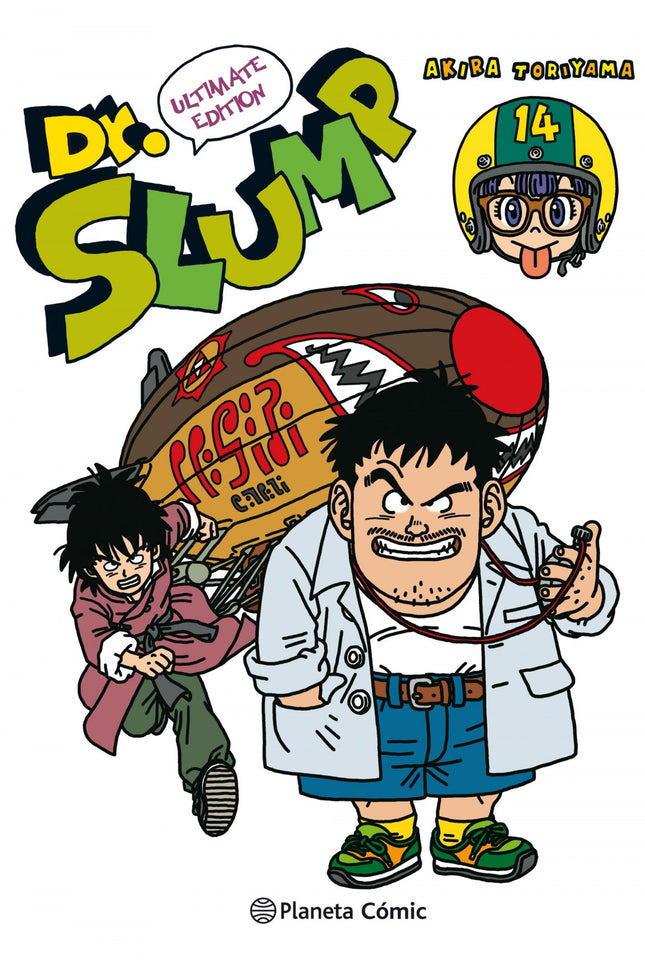 Libro Dr. Slump Nº 14/15 (nueva Edición): En el presente volumen de este manga shonen, se nos revela el verdadero origen de Gatchan a la vez que aparece Dios. Este tiene la intención de borrar la Tierra del mapa para poner fin al perjudicial desarrollo de la humanidad.