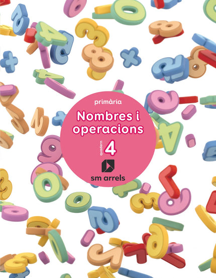Portada del libro Quadern Nombres I Operacións 4-2n.primaria. Valencia 2019