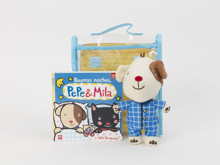 Libro Pack De Buenas Noches, Pepe Mila (con Muñeco De Pepe En Pijama): Ya es de noche y Pepe y Mila están cansados. Antas de acostarse, recogen sus juguetes, van al baño y se lavan los dientes.
