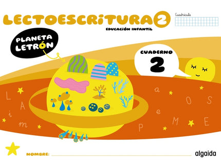 Planeta Letrón. Lectoescritura. Nivel 2. Cuaderno 2. Cuadrícula