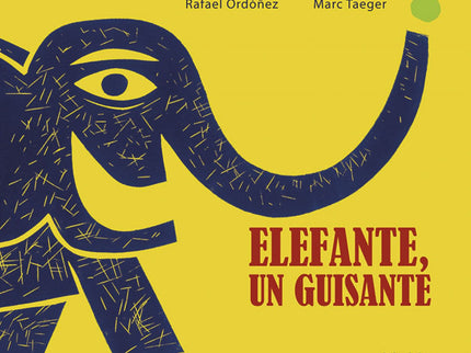 Libro Elefante, Un Guisante: Una fauna mansa y vegetariana se asoma a las páginas de este divertido juego de palabras ri
