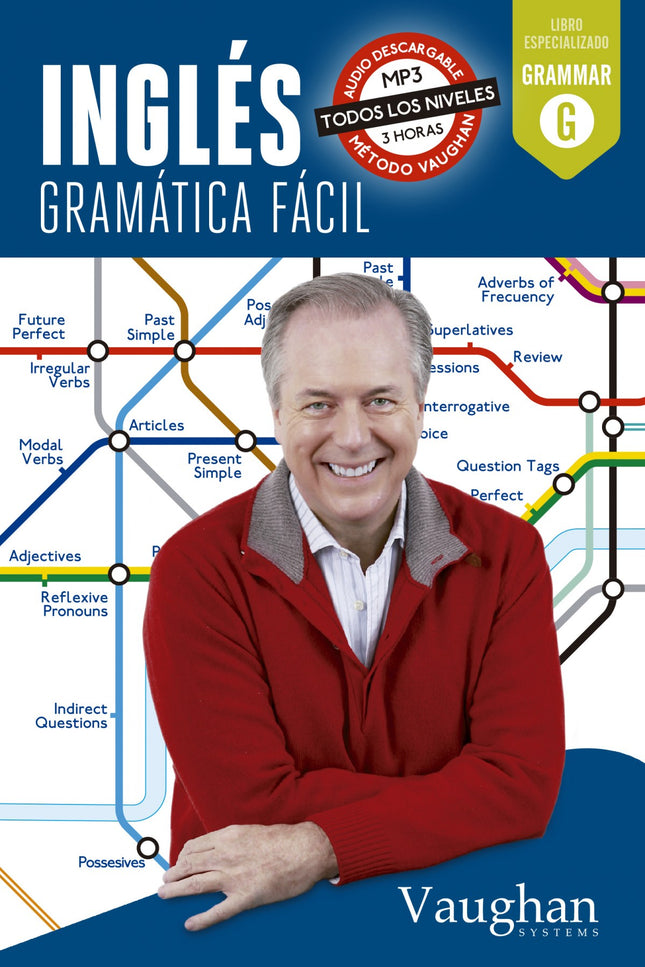 Libro Inglés Gramática Fácil: Consta de 180 clases de inglés con una estructura muy definida. En la parte izquierda pres