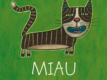 Libro Miau: Colección DE LA CUNA A LA LUNA. Poema onomatopéyico para ser leído y recitado. Animales del entorno próximo 