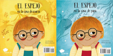 Libro El Espejo En La Casa De Mamá/El Espejo En La Casa De Papá: Este libro tiene dos historias. Puedes abrir el libro p