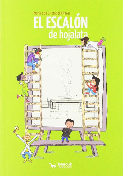 Libro El Escalón De Hojalata: César es un chico de 12 años con una característica física que le diferencia de los demás, acondroplasia, causa más común de enanismo o talla baja. César es como otros chicos y chicas de su edad solo que le faltan unos centímetros, así que decide buscar una solución y con sus amigos desarrollan un invento: el escalón de hojalata.