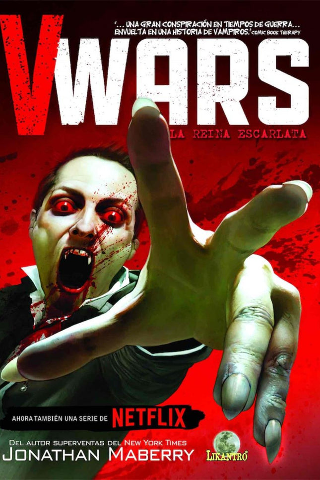 Libro La Reina Escarlata: Un antiguo virus liberado en el deshielo de los casquetes polares convierte a gran parte de la población mundial en vampiros. Solo un cierto porcentaje son asesinos que no pueden refrenar sus instintos, el resto pueden seguir una vida normal alimentándose de la sangre de animales.
