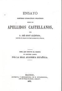 Libro Apellidos Castellanos: .