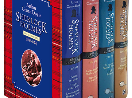Libro Obras Completas De Sherlock Holmes: Sir Arthur Conan Doyle escribió entre los años 1867 y 1927 cuatro novelas y multitud de relatos del detective de ficción Sherlock Holmes. En esta edición, hemos recogido en orden cronológico, las obras completas del famoso detective en cuatro bellos volú