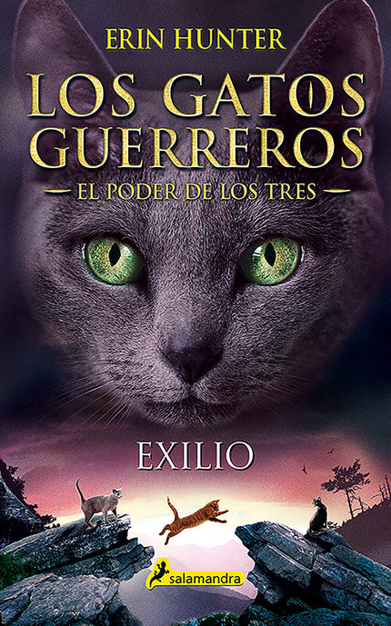 Libro Exilio: Único aprendiz del Clan del Trueno que conoce la oscura profecía que determina tanto su vida como la de Leonino y Carrasquera, sus hermanos guerreros, Glayino se siente fascinado por el poder que este conocimiento puede otorgarle. Por ello, decide indagar en el pasado lejano, en la historia de los gatos ya fallecidos que antaño caminaron por esos mismos bosques y ahora acechan sus sueños.