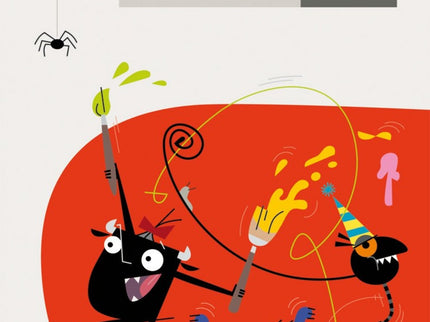 Libro La Fiesta Monstruosa: En el tenebroso País de los Monstruos falta color, todo es gris, blanco y negro, con algunos