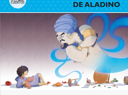 Libro Los Dos Genios De Aladino: Un mago gordo y barbudo se encontró a Aladino en la calle y le pidió que sacara una lám