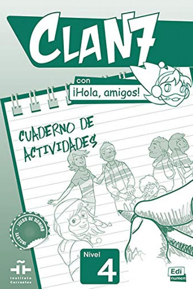 Portada del libro Clan 7 Hola Amigos Nivel 4 Cuaderno Ejercicios