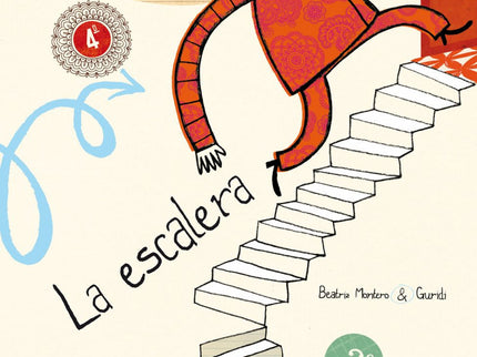 Libro La Escalera: El cartero subió, subió, subió por la escalera. Llamó a la puerta: ¡Din-don! ¡Din-don! No había nadie