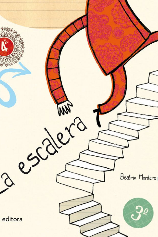 Libro La Escalera: El cartero subió, subió, subió por la escalera. Llamó a la puerta: ¡Din-don! ¡Din-don! No había nadie