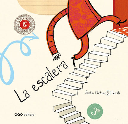 Libro La Escalera: El cartero subió, subió, subió por la escalera. Llamó a la puerta: ¡Din-don! ¡Din-don! No había nadie
