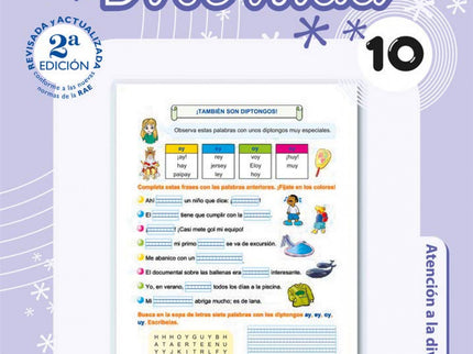 Libro Ortografía Divertida 10: Ortografía divertida es una colección de 19 cuadernos que juega con las palabras, enseña 