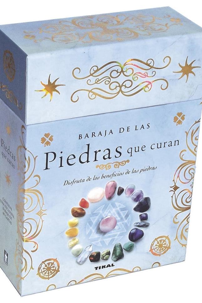 Libro Piedras Que Curan: Esta caja contiene un libro en el que se da a conocer el poder de las piedras, reflejando disti
