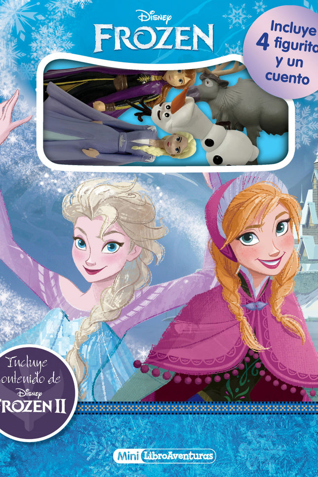 Libro Frozen. Mini-libroaventuras: La coleccio?n Mini-Libroaventuras te ofrece un cuento ilustrado y cuatro figuritas de tus personajes favoritos para que te diviertas dejando volar tu imaginacio?n. Incluye un cuento, 4 figuritas y un tapete.