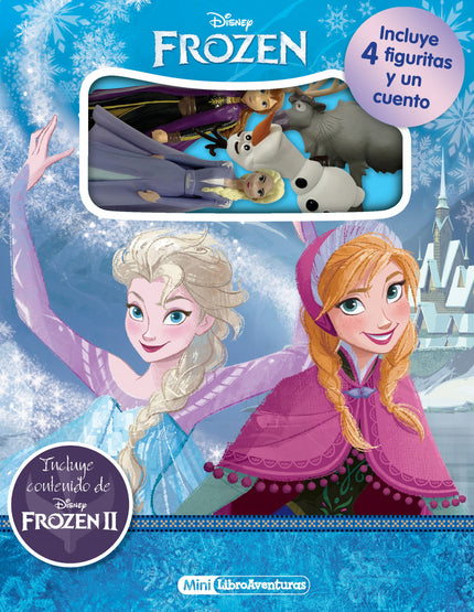 Libro Frozen. Mini-libroaventuras: La coleccio?n Mini-Libroaventuras te ofrece un cuento ilustrado y cuatro figuritas de tus personajes favoritos para que te diviertas dejando volar tu imaginacio?n. Incluye un cuento, 4 figuritas y un tapete.