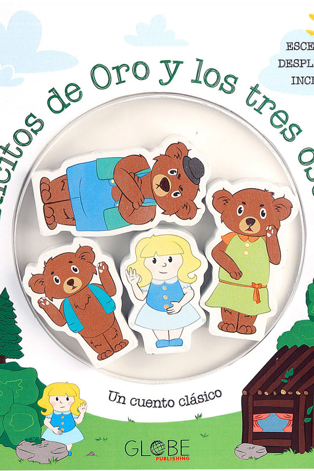 Libro Ricitos De Oro Y Los Tres Osos: Es hora de contar cuentos, así que prepárate para conocer a Ricitos de Oro, la niña que se encuentra una casita vacía en el bosque y entra en ella. Se come las gachas, se sienta en las sillas y prueba todas las camas.