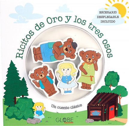 Libro Ricitos De Oro Y Los Tres Osos: Es hora de contar cuentos, así que prepárate para conocer a Ricitos de Oro, la niña que se encuentra una casita vacía en el bosque y entra en ella. Se come las gachas, se sienta en las sillas y prueba todas las camas.