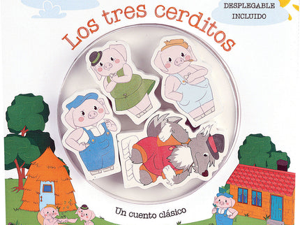 Libro Los Tres Cerditos: Es hora de contar cuentos, así que prepárate para conocer a tres cerditos y a un lobo feroz con mucho fuelle que quiere derribar sus casas para cogerlos. ¿Lo conseguirá?