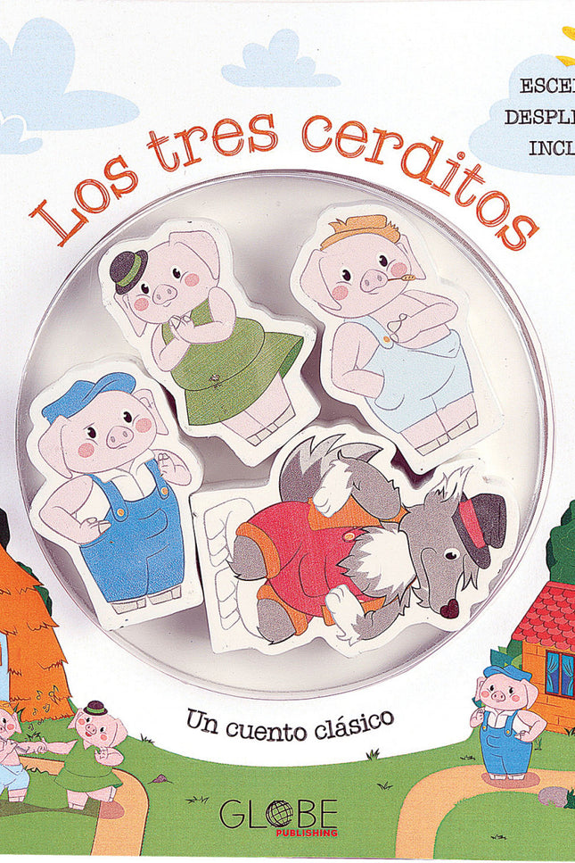 Libro Los Tres Cerditos: Es hora de contar cuentos, así que prepárate para conocer a tres cerditos y a un lobo feroz con mucho fuelle que quiere derribar sus casas para cogerlos. ¿Lo conseguirá?