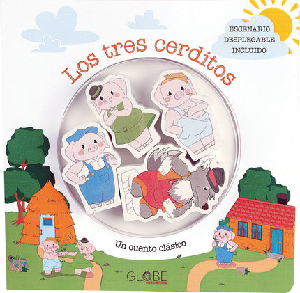 Libro Los Tres Cerditos: Es hora de contar cuentos, así que prepárate para conocer a tres cerditos y a un lobo feroz con mucho fuelle que quiere derribar sus casas para cogerlos. ¿Lo conseguirá?