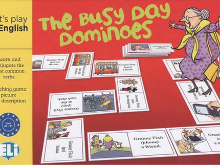 Portada del libro The Busy Day Dominoes