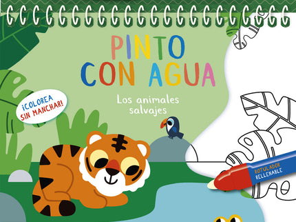 Pinto Con Agua-los Animales Salvajes