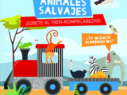Libro Animales Salvajes: Los animales salvajes se van de viaje en tren. ¿Te gustaría acompañarlos?