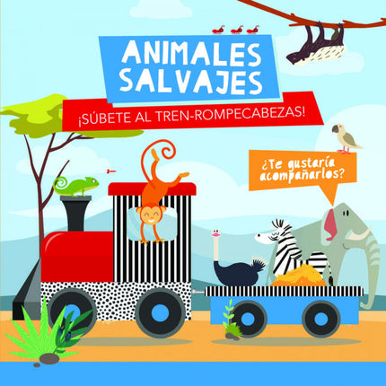 Libro Animales Salvajes: Los animales salvajes se van de viaje en tren. ¿Te gustaría acompañarlos?