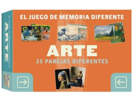 Libro Juego De Memoria Diferente Arte: En este juego de memoria, los participantes deben formar parejas de obras de arte del mismo autor. Así educará su mirada y sensibilidad para con el arte.