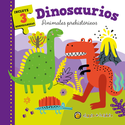 Dinosaurios: Animales Prehistóricos (libro+3 Puzzle)