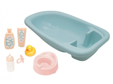 BAÑERA AZUL PARA MUÑECOS CON 7 COMPLEMENTOS T00989 TACHAN