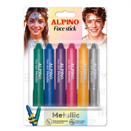 BLISTER 6 FACE STICKS METÁLICOS DL000014M ALPINO