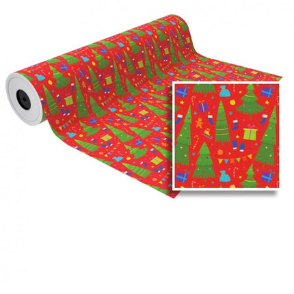 BOBINA PAPEL NAVIDAD 62CM.NV1701 BASIKA