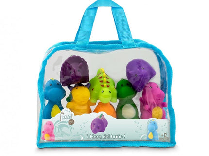 BOLSA FIGURAS DE BAÑO DINOSAURIOS X8 TACHAN