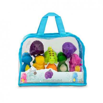 BOLSA FIGURAS DE BAÑO DINOSAURIOS X8 TACHAN