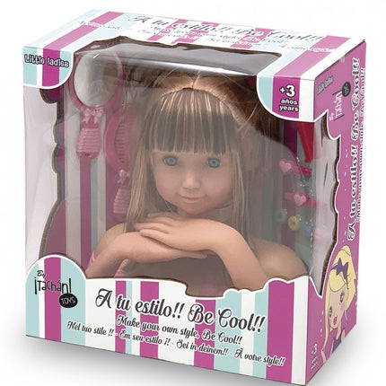 BUSTO DE NIÑA CON SET DE PELUQUERIA - TACHAN