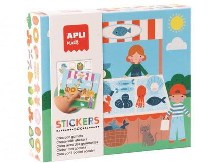 CAJA DE STICKERS EL MERCADO 20595 APLI