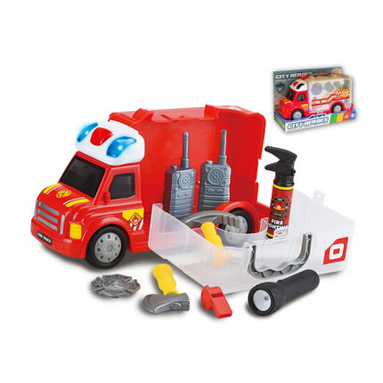 CAMION DE BOMBEROS CON EQUIPO DE RESCATE TACHAN