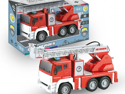 CAMION DE BOMBEROS LUZ Y SONIDO HEROES DE CIUDAD 1:12