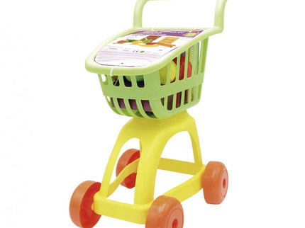 CARRITO SUPERMERCADO CON ALIMENTOS AMARILLO 91A