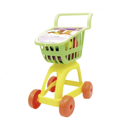 CARRITO SUPERMERCADO CON ALIMENTOS AMARILLO 91A