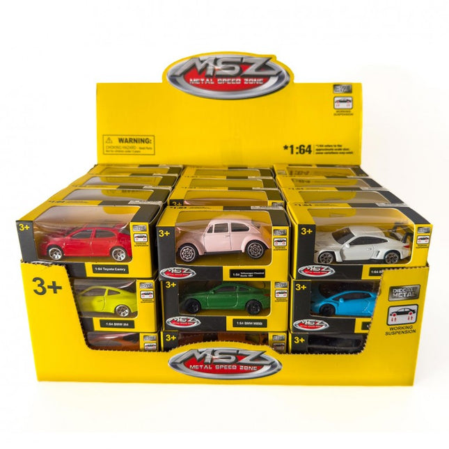 COCHE ESCALA 1:64 SURTIDO. DISPLAY 36 COCHES 12 MODELOS