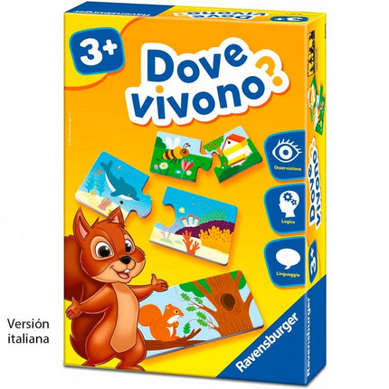 ¿DÓNDE VIVEN? ITALIANO 24112 RAVENSBURGER