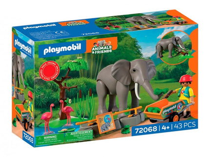 ELEFANTE CON CUIDADORA 72068 PLAYMOBIL