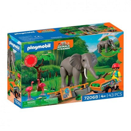 ELEFANTE CON CUIDADORA 72068 PLAYMOBIL